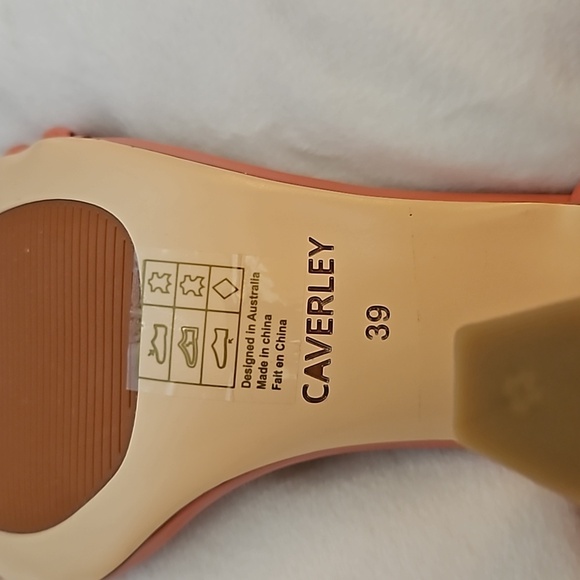 CAVERLEY Flamingo Pink Kolt Leather Dressy Strappy Slingback Kitten Heels - Picture 7 of 13